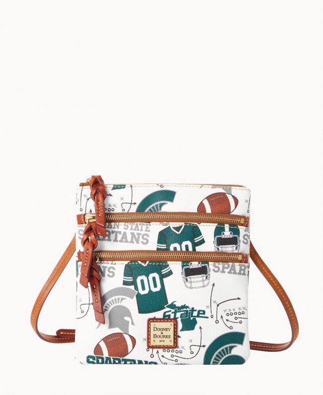 Dooney Collegiate Michigan State N S Triple Zip Crossbody MICHIGAN STATE ID-hhIj7BHX Dooney Collegiate Michigan State N S Triple Zip Crossbody MICHIGAN STATE ID-hhIj7BHX