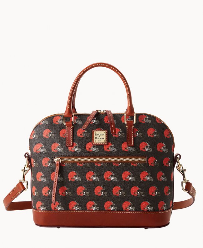 Dooney NFL Browns Domed Zip Satchel Browns ID-ziUF95UI Dooney NFL Browns Domed Zip Satchel Browns ID-ziUF95UI